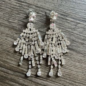 Christian Siriano Rhinestone Chandelier Dangle Earrings